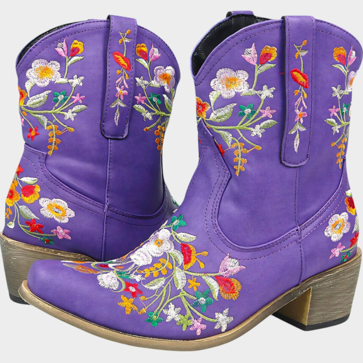 Women's Cowboy Boots Floral Embroidered Western Inspired