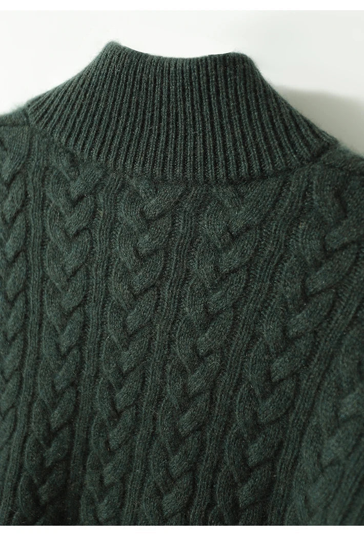 Klara Cable Knit Stand Collar Collared Sweater - view 37