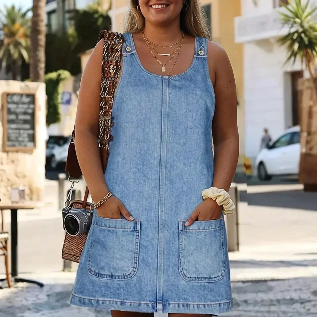 Delia | Relaxed Denim-Look Dress