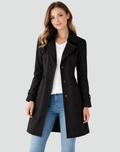 Talia Women's Trench Coat | Tailored Mid-Length, Classic Lapel