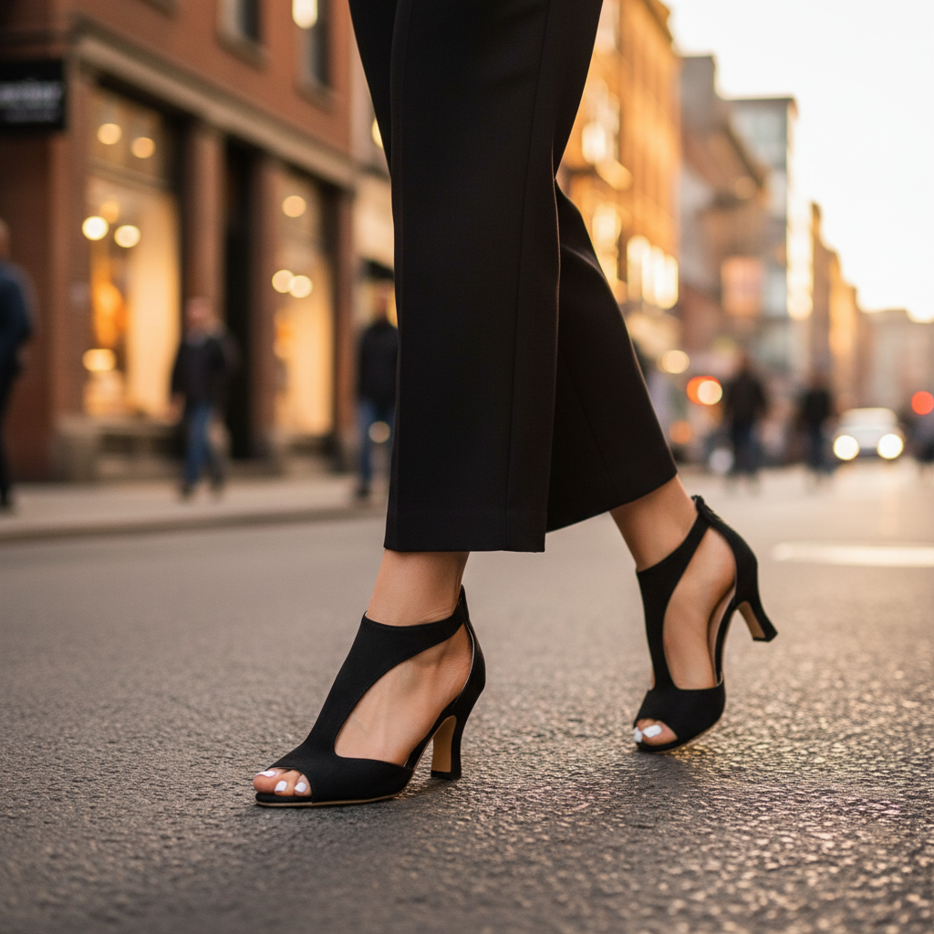Wren Cushioned Block Heel Court Shoes - view 5