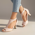 Wren Cushioned Block Heel Court Shoes - view 2