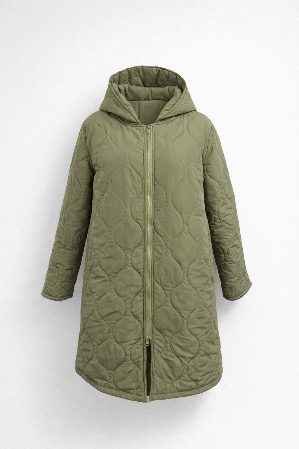 Willa Women's Coat | Quilted Hooded Knee-Length Outerwear
