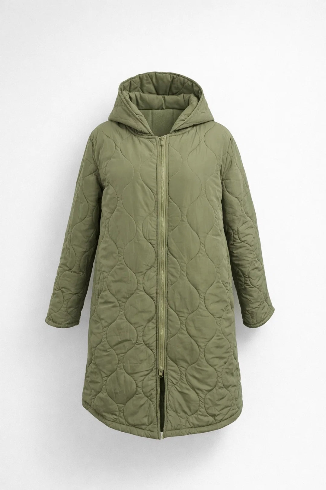 Willa Women's Coat | Quilted Hooded Knee-Length Outerwear