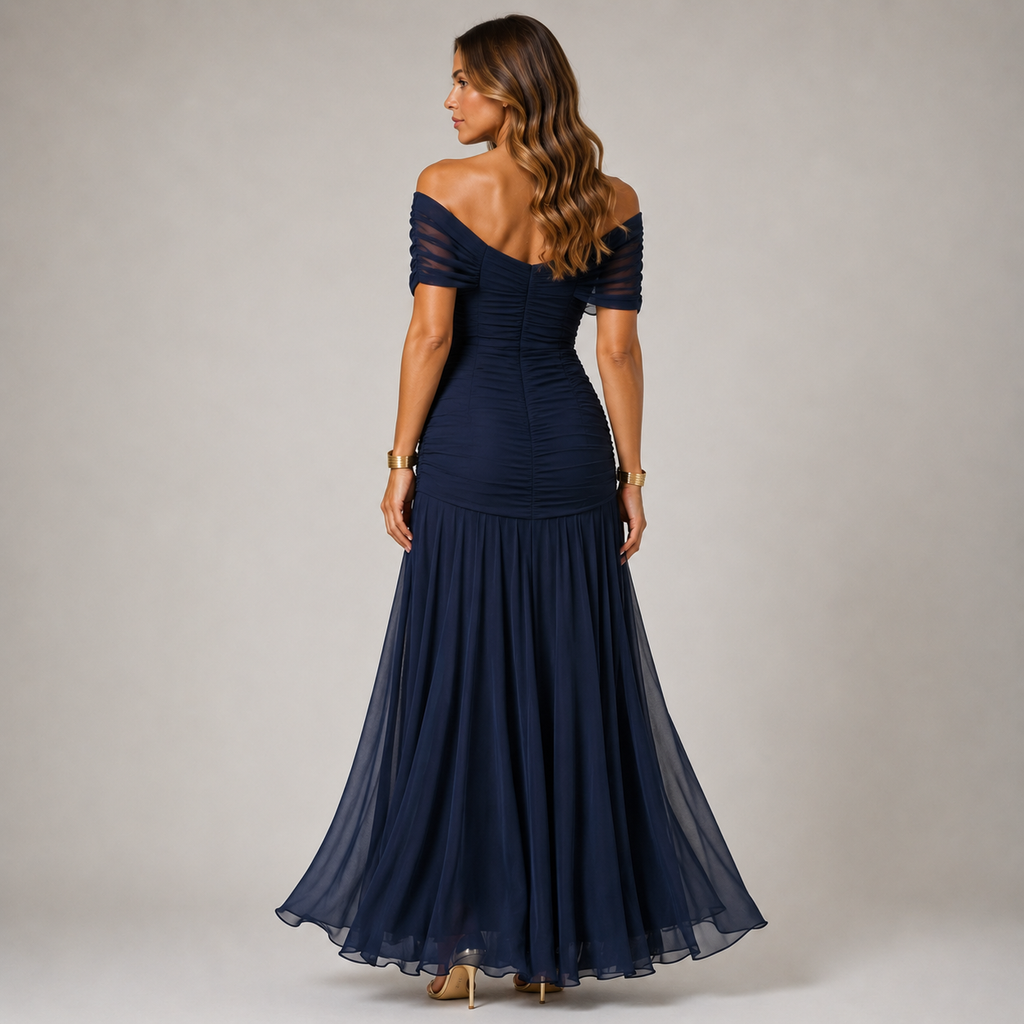 Women's Maxi Dress Viscose Chiffon Elegant Flowing Fit