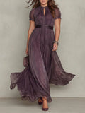 Aveline | Vintage Elegant Chiffon Maxi Dress