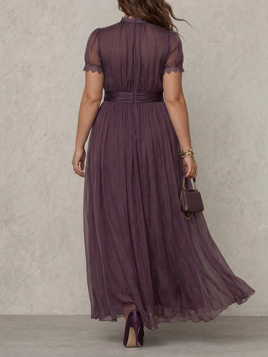 Aveline | Vintage Elegant Chiffon Maxi Dress