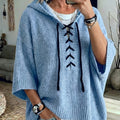 Delphine Oversized Batwing Sleeve Hoodie - front view