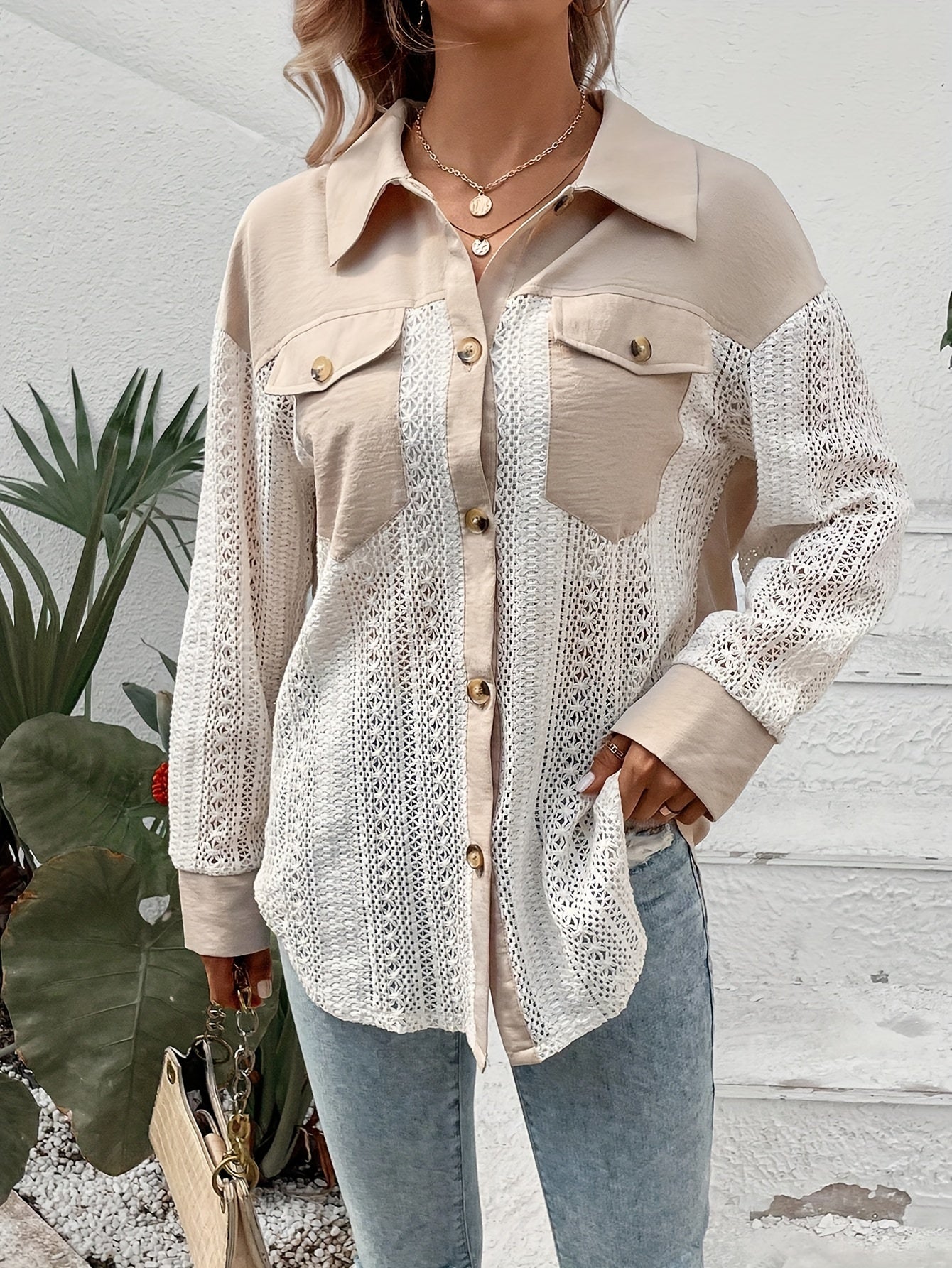 Sienna Oversized Button Front Shirt Jacket - view 5