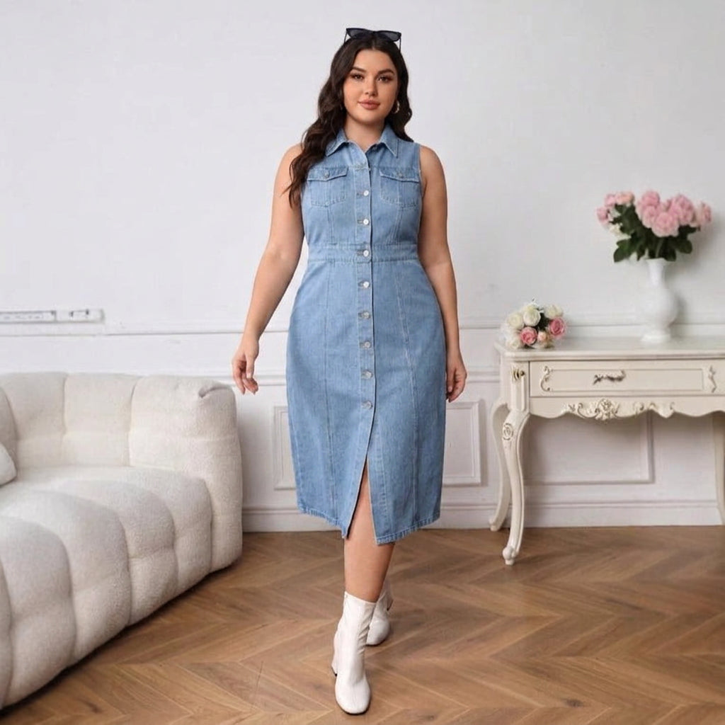 Ottilie Polo Denim Dress