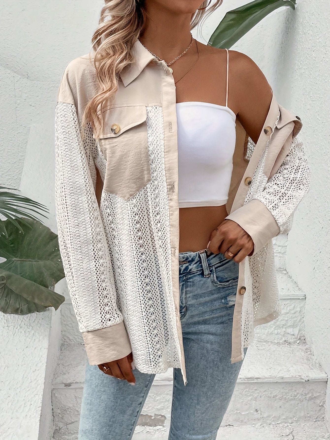 Sienna Oversized Button Front Shirt Jacket - view 4