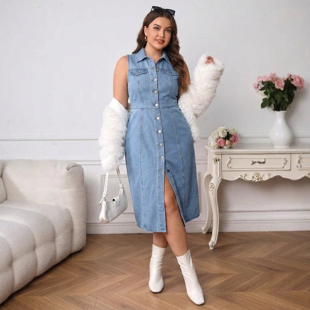 Ottilie Polo Denim Dress