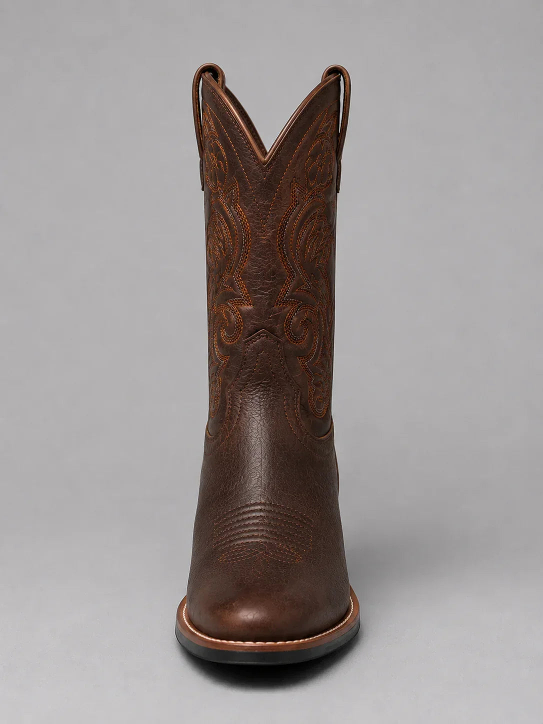 Adalyn – Women's Faux Leather Western Boots with Intricate Embroidery – view 3