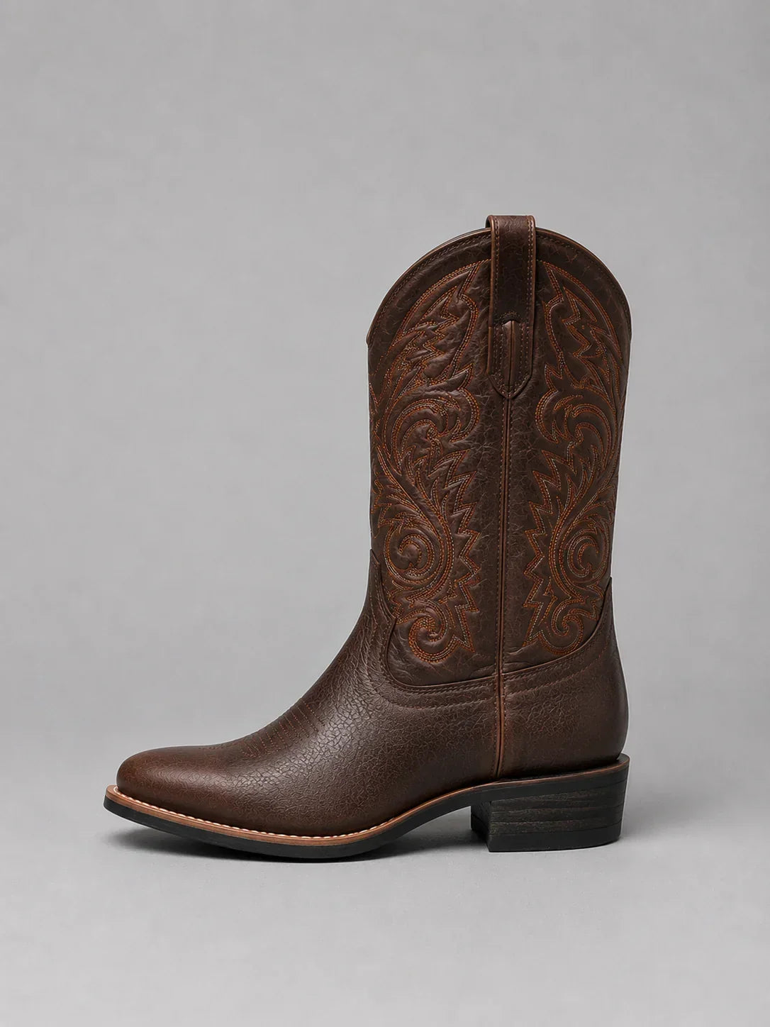 Adalyn – Women's Faux Leather Western Boots with Intricate Embroidery – view 4