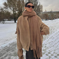Adelaide – Teddy Faux Fur Coat with Drop Shoulder Drape for Women