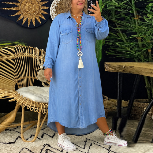 Adeline – Denim Shirt Dress – view 2