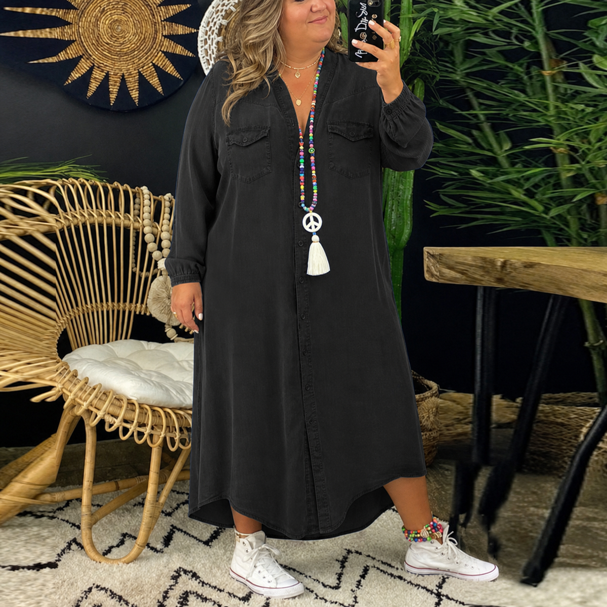 Adeline – Denim Shirt Dress – view 4