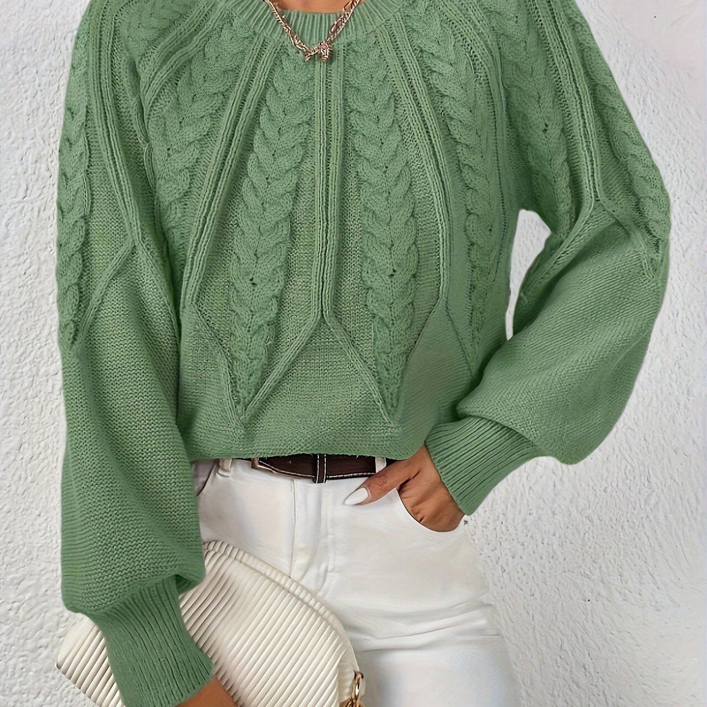 Sara Cable Knit Loose Fit Sweater - view 3