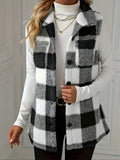 Noelle Plaid Button Front Notch Lapel Jacket - view 2
