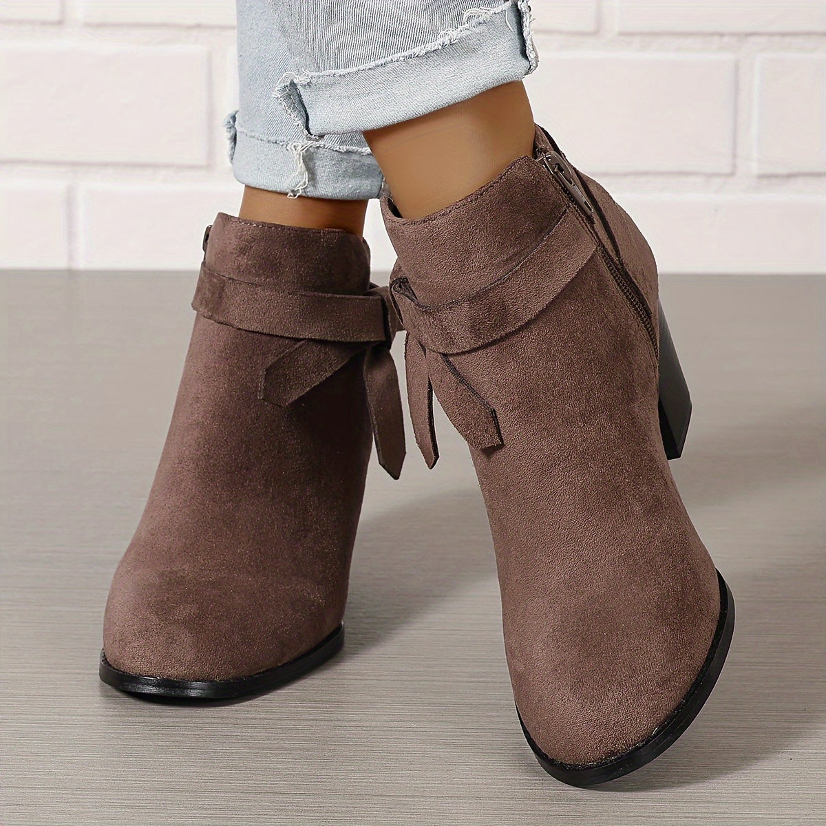 Anneliese Bow Detail Pointed Toe Ankle Boots - view 18