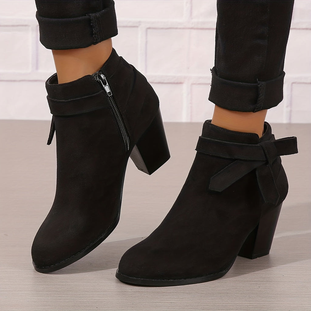 Anneliese Bow Detail Pointed Toe Ankle Boots - view 5