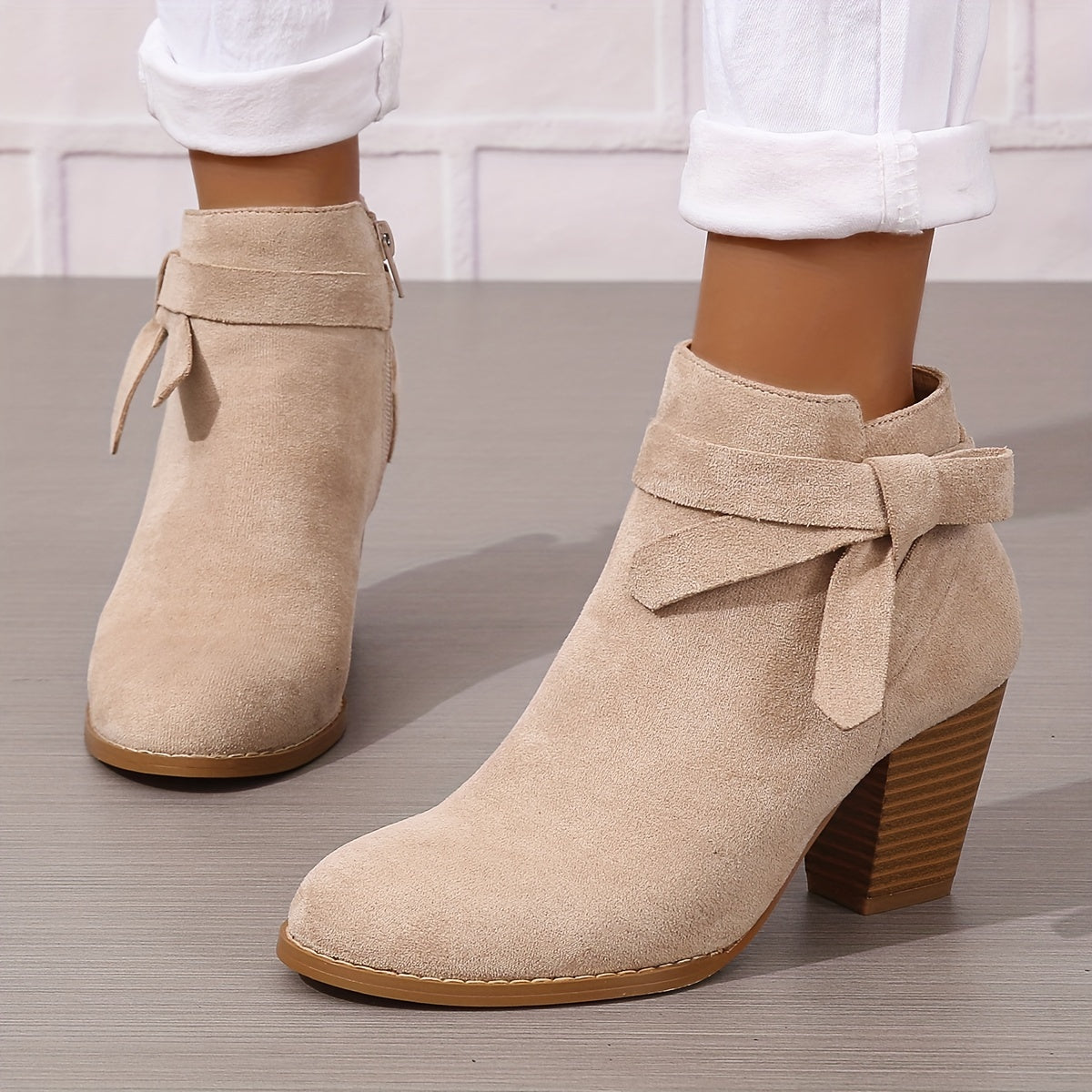 Anneliese Bow Detail Pointed Toe Ankle Boots - view 7