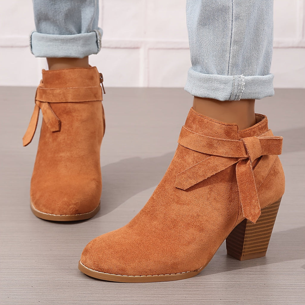 Anneliese Bow Detail Pointed Toe Ankle Boots - view 10
