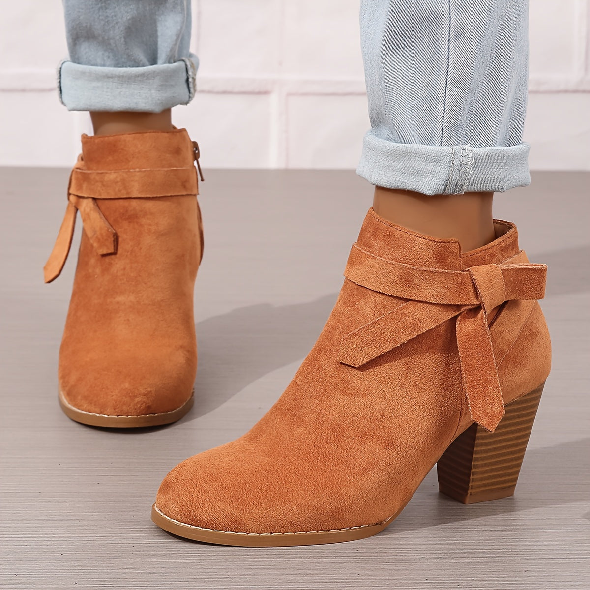Anneliese Bow Detail Pointed Toe Ankle Boots - view 10