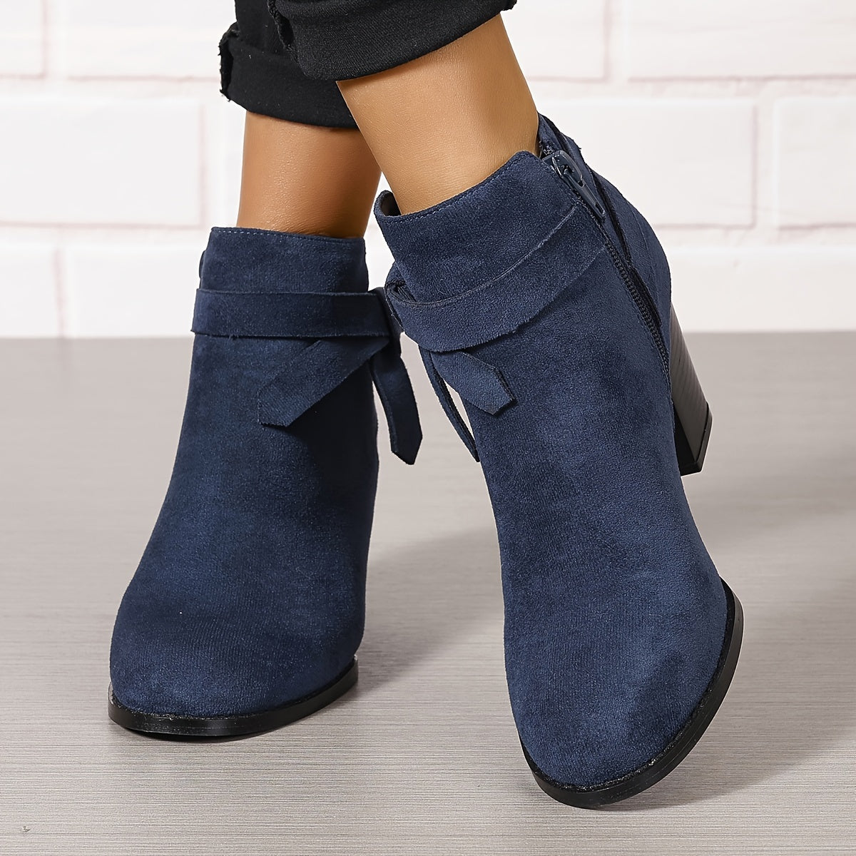 Anneliese Bow Detail Pointed Toe Ankle Boots - view 11
