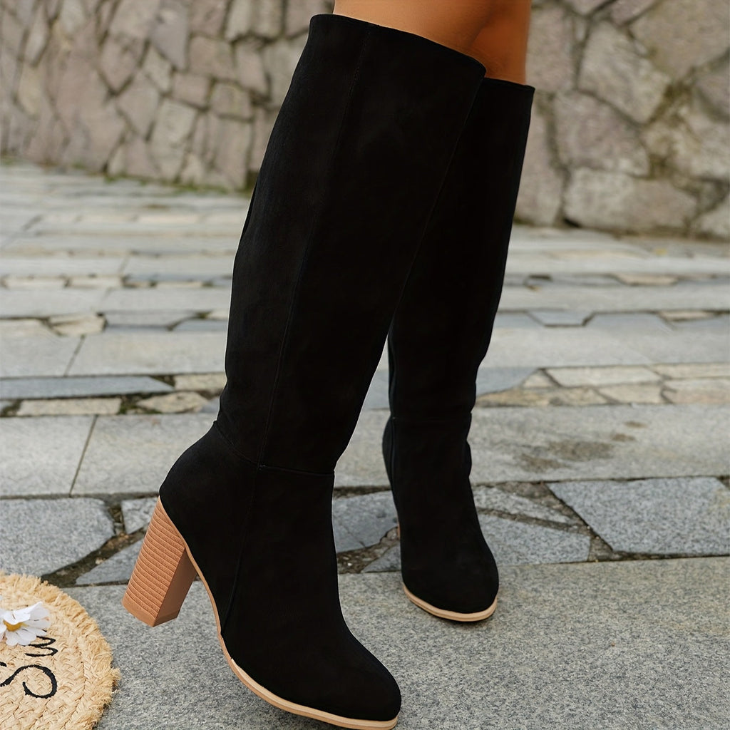 Wren Stacked Heel Knee High Boots - view 11