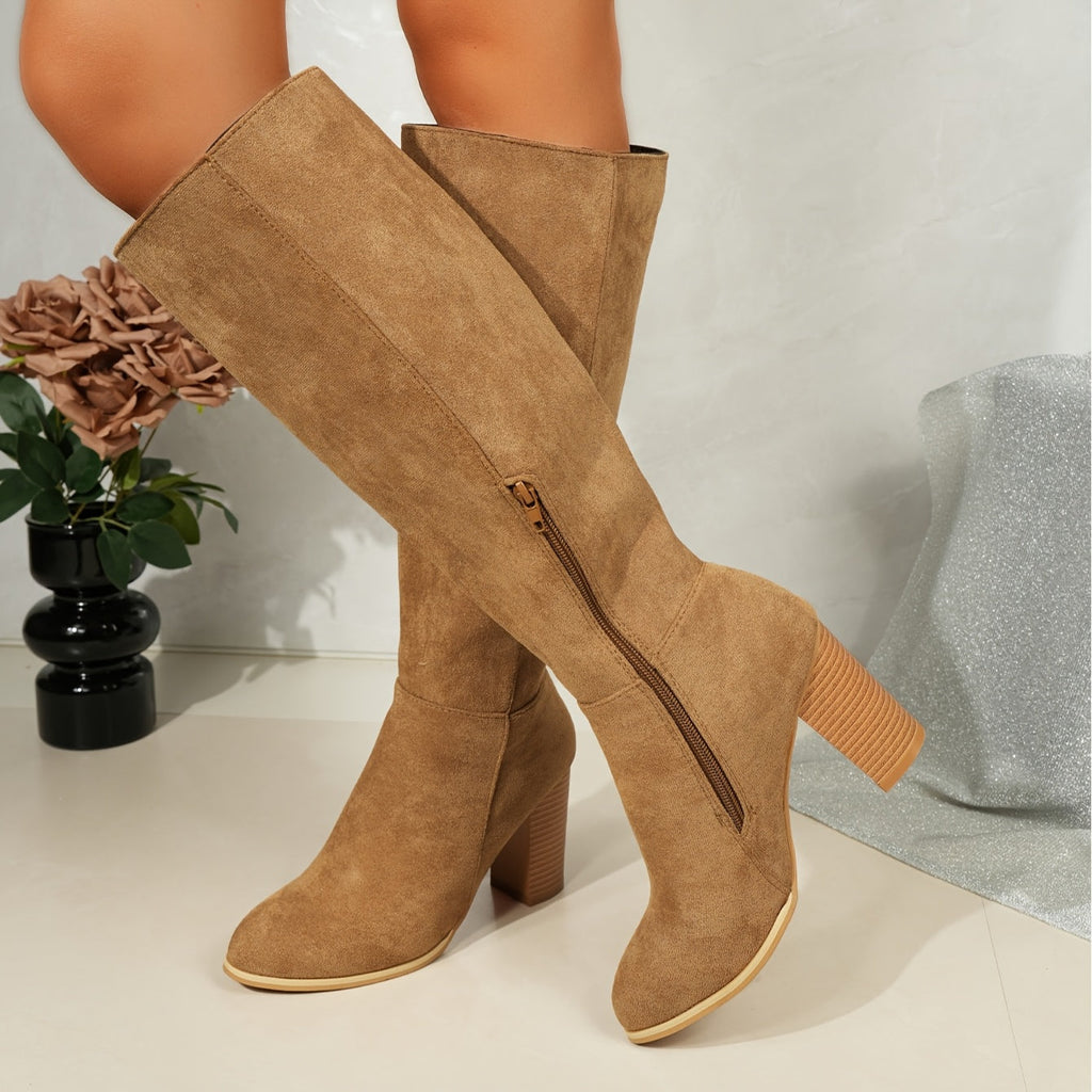 Wren Stacked Heel Knee High Boots - view 4