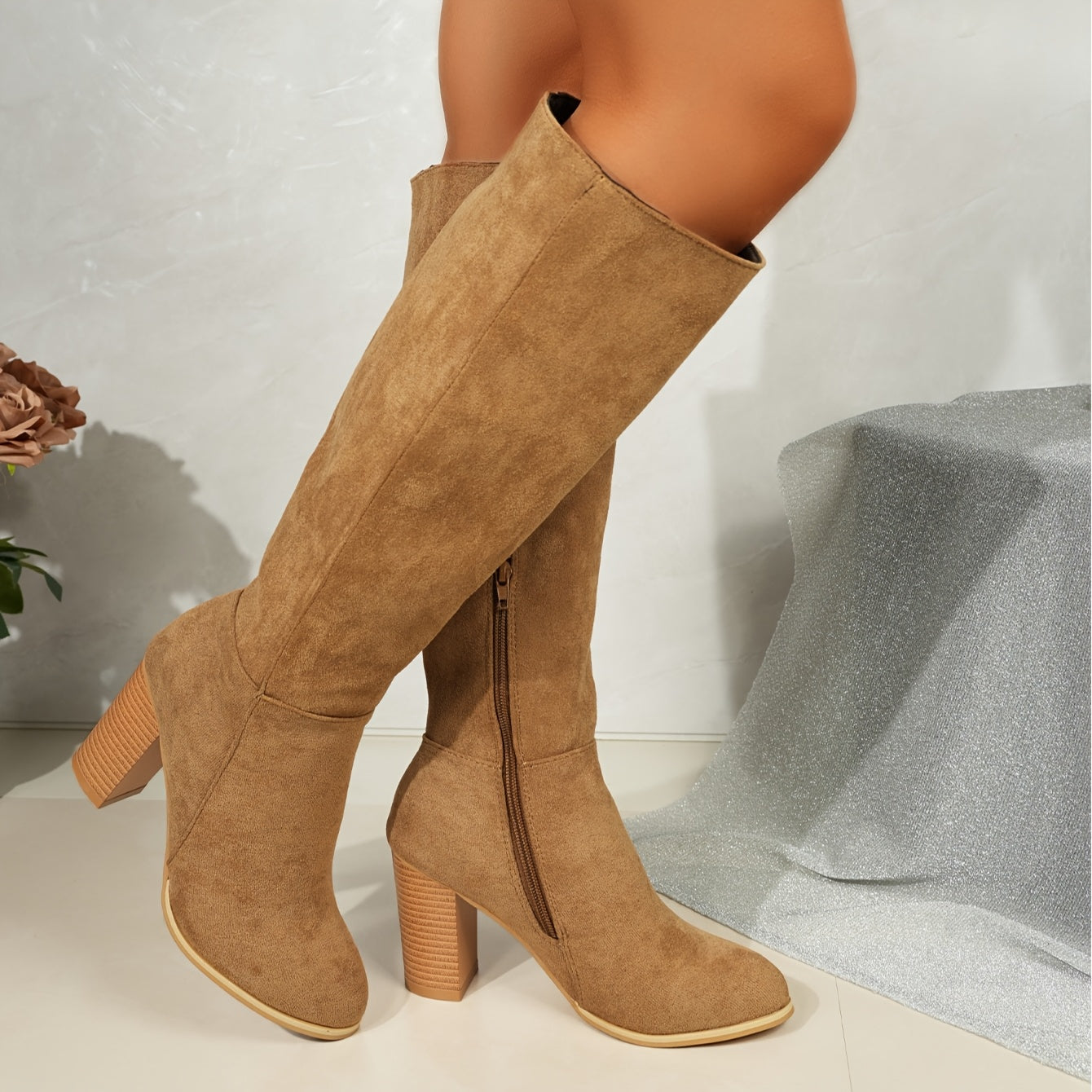 Wren Stacked Heel Knee High Boots - view 7
