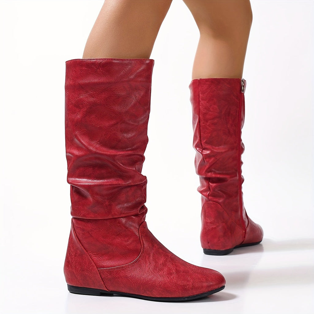 Nina Slouch Flat Side Zip Boots - view 9