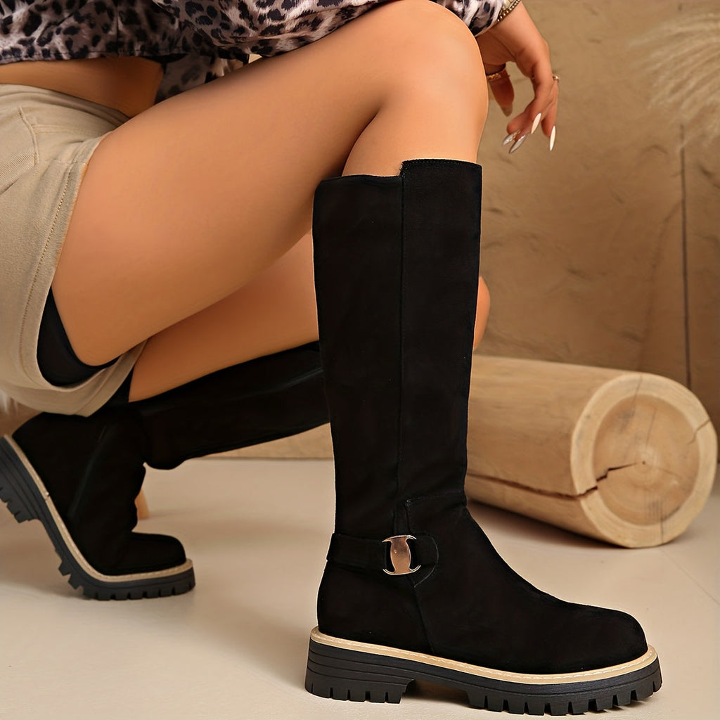 Eloise Lug Sole Knee High Boots - view 2