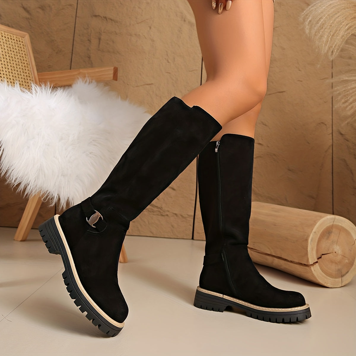 Eloise Lug Sole Knee High Boots - view 6