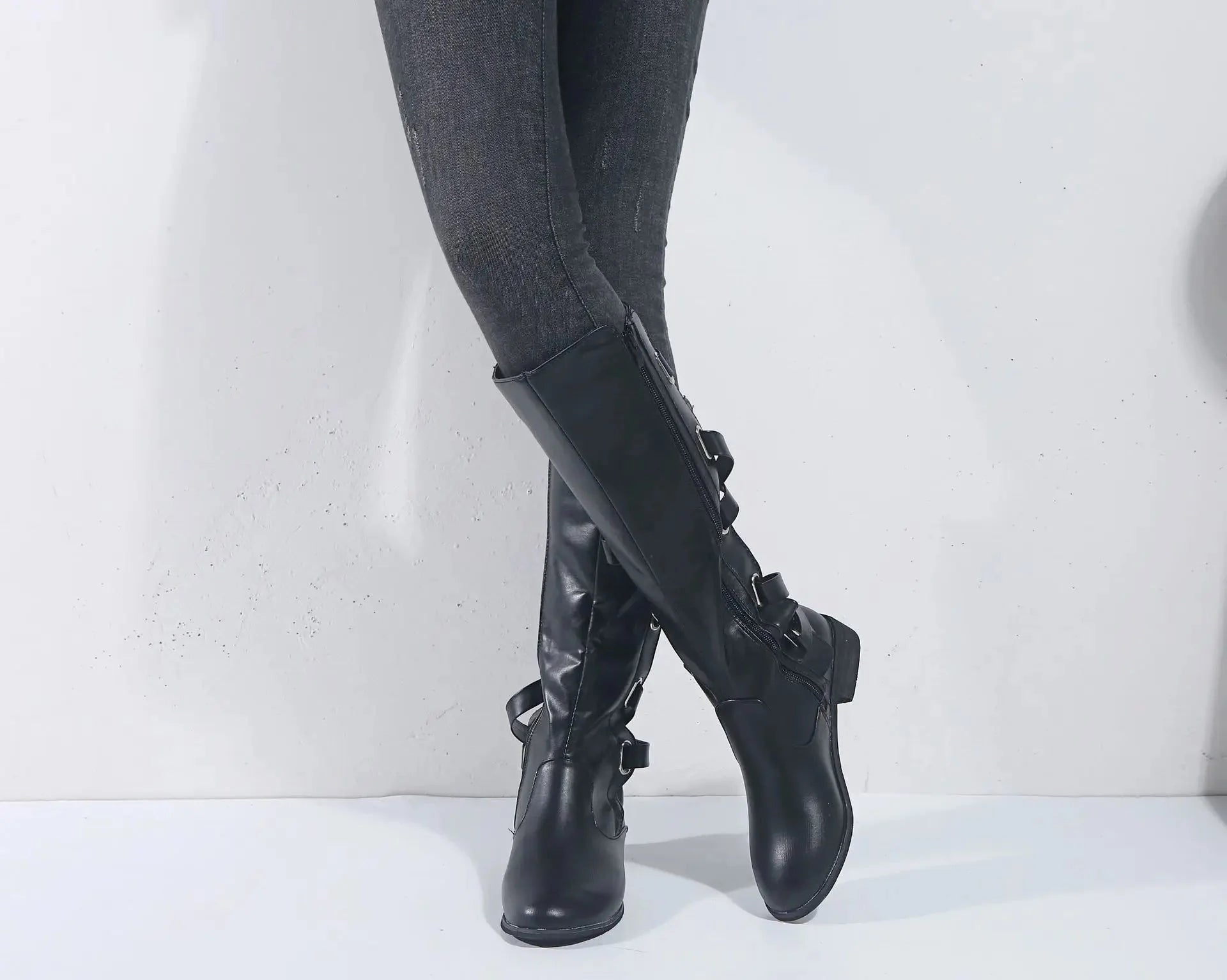 Layla Riding Lace Up Knee High Boots - view 3