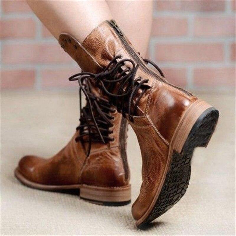 Simone Lace Up Block Heel Ankle Boots - view 6