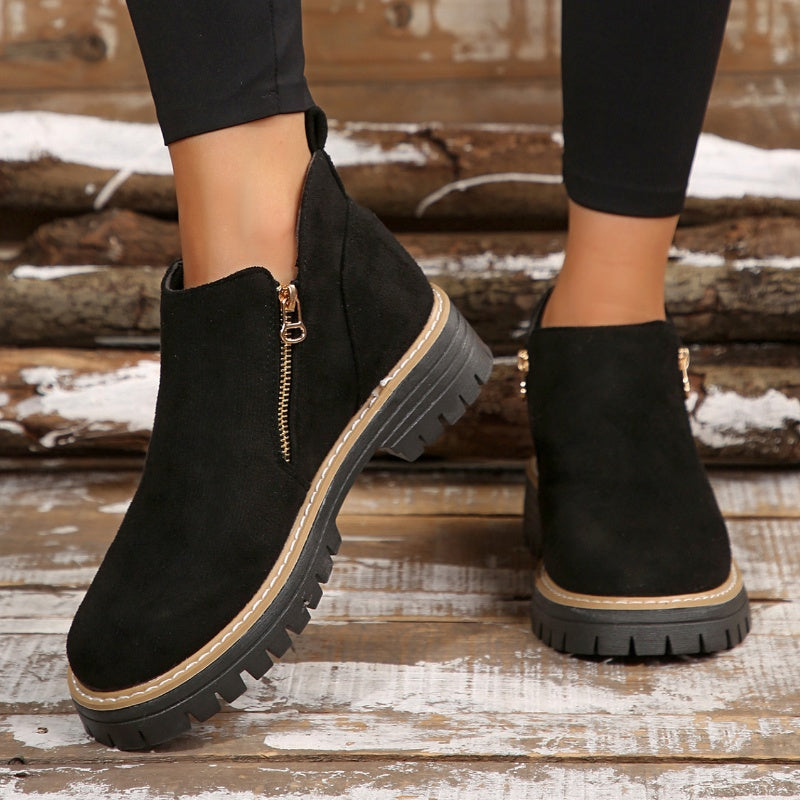 Odette Platform Lug Sole Ankle Boots - view 7