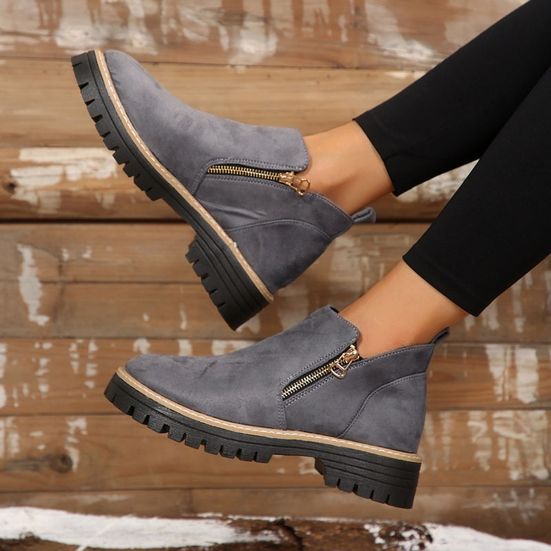 Odette Platform Lug Sole Ankle Boots - view 8