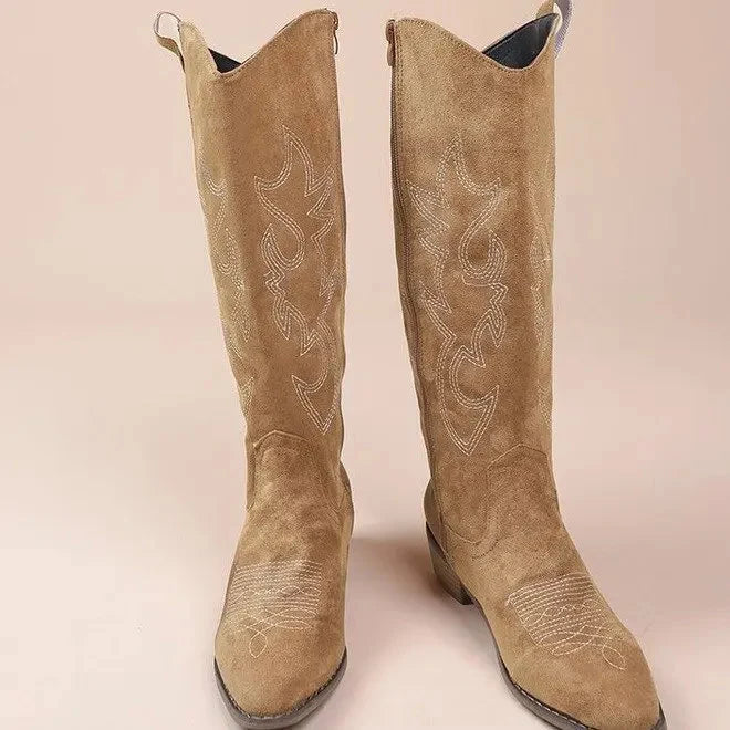 Zoe Side Zip Western Knee High Boots - view 2