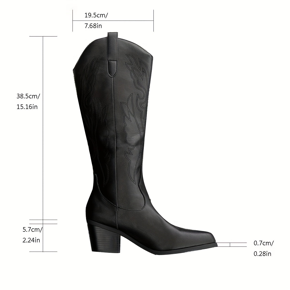 Delphine Tonal Stitch Western Knee High Boots - view 9