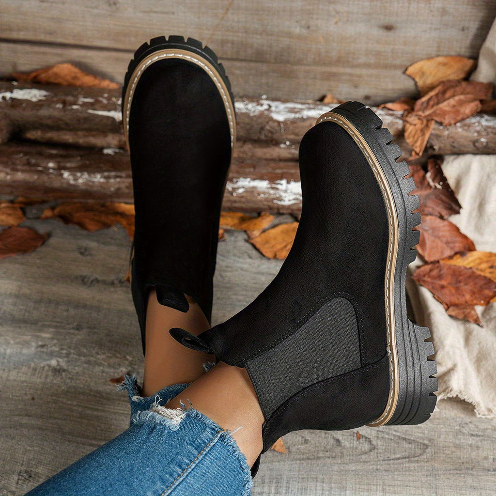 Lily Chelsea Platform Lug Sole Ankle Boots - view 4