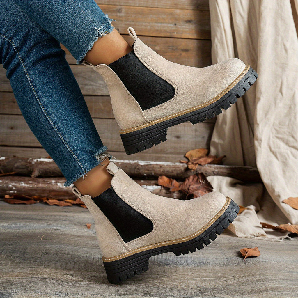Lily Chelsea Platform Lug Sole Ankle Boots - view 2