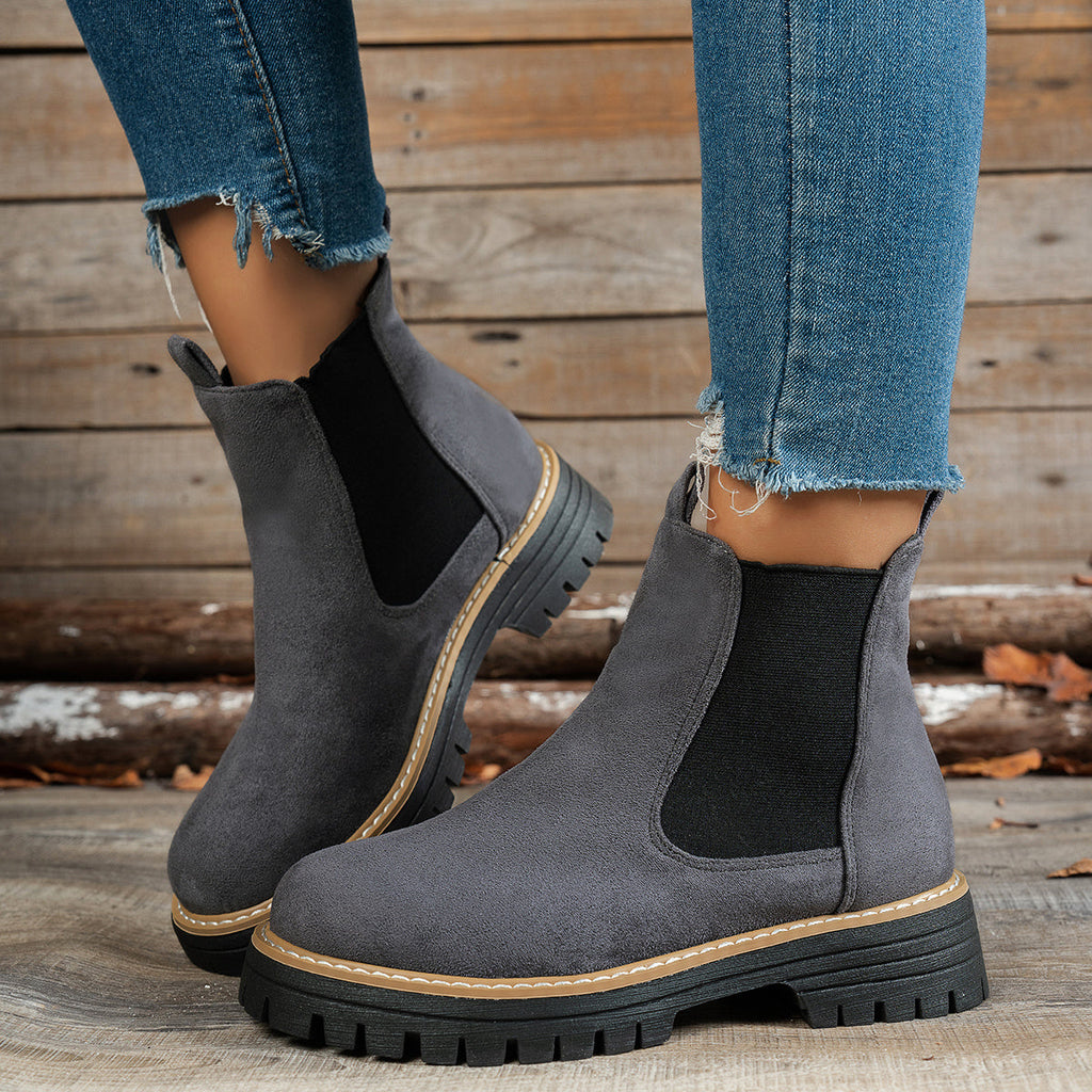 Lily Chelsea Platform Lug Sole Ankle Boots - view 7