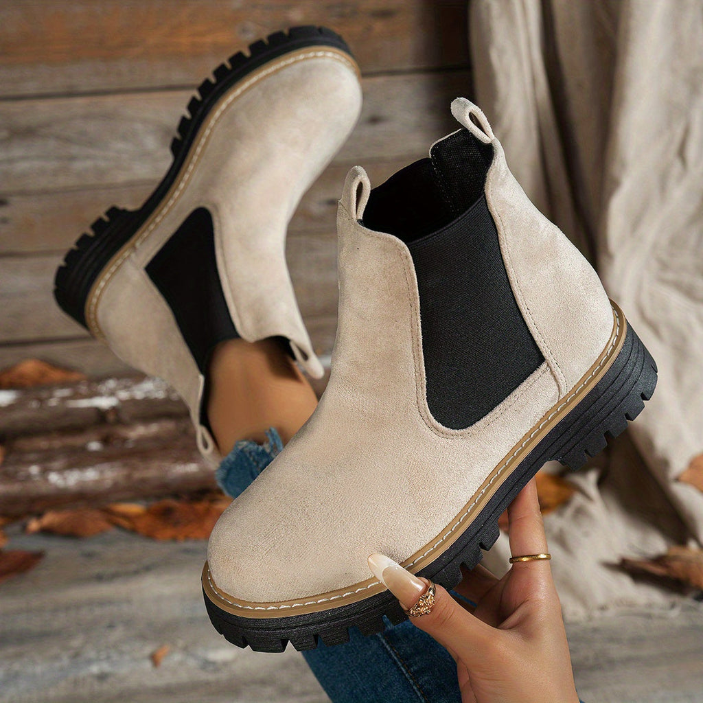 Lily Chelsea Platform Lug Sole Ankle Boots - view 3