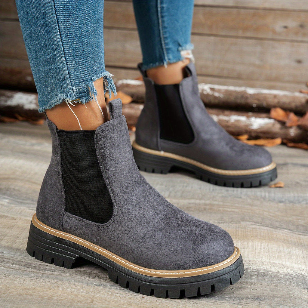 Lily Chelsea Platform Lug Sole Ankle Boots - view 9