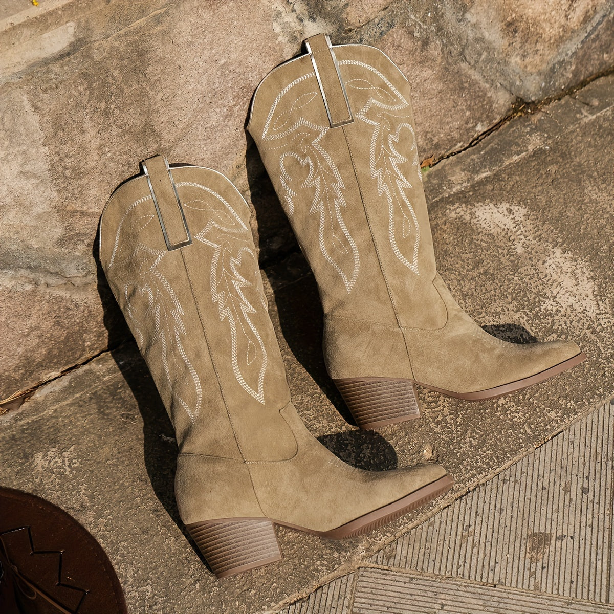 Hazel Embroidered Western Knee High Boots - view 9