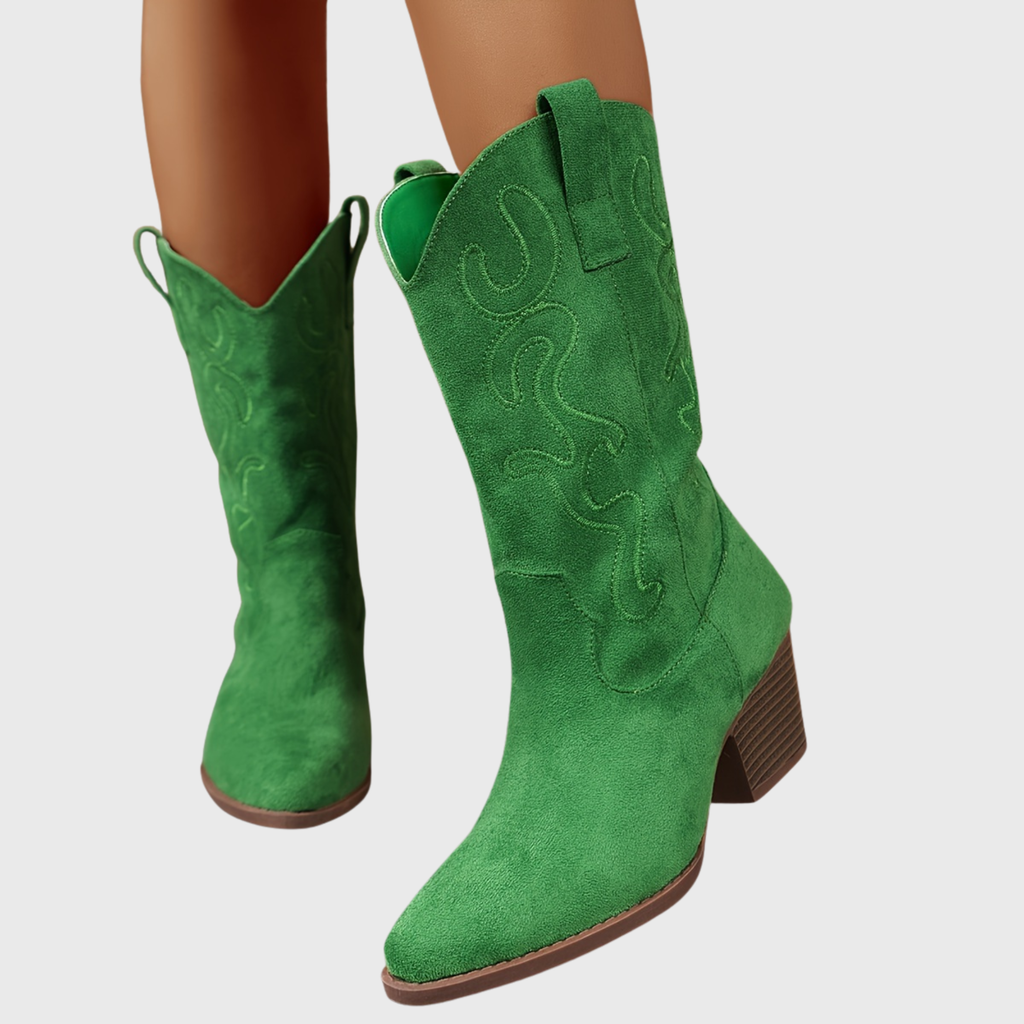 Freya Tonal Stitch Western Mid Calf Boots - view 11