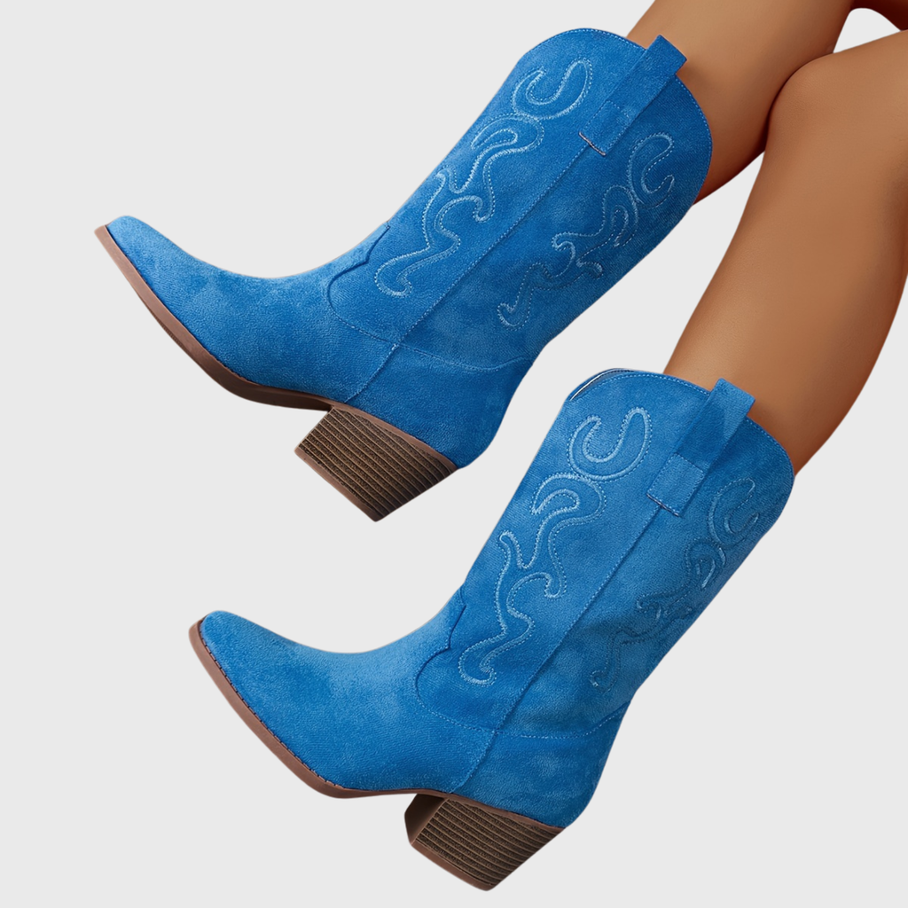 Freya Tonal Stitch Western Mid Calf Boots - view 16