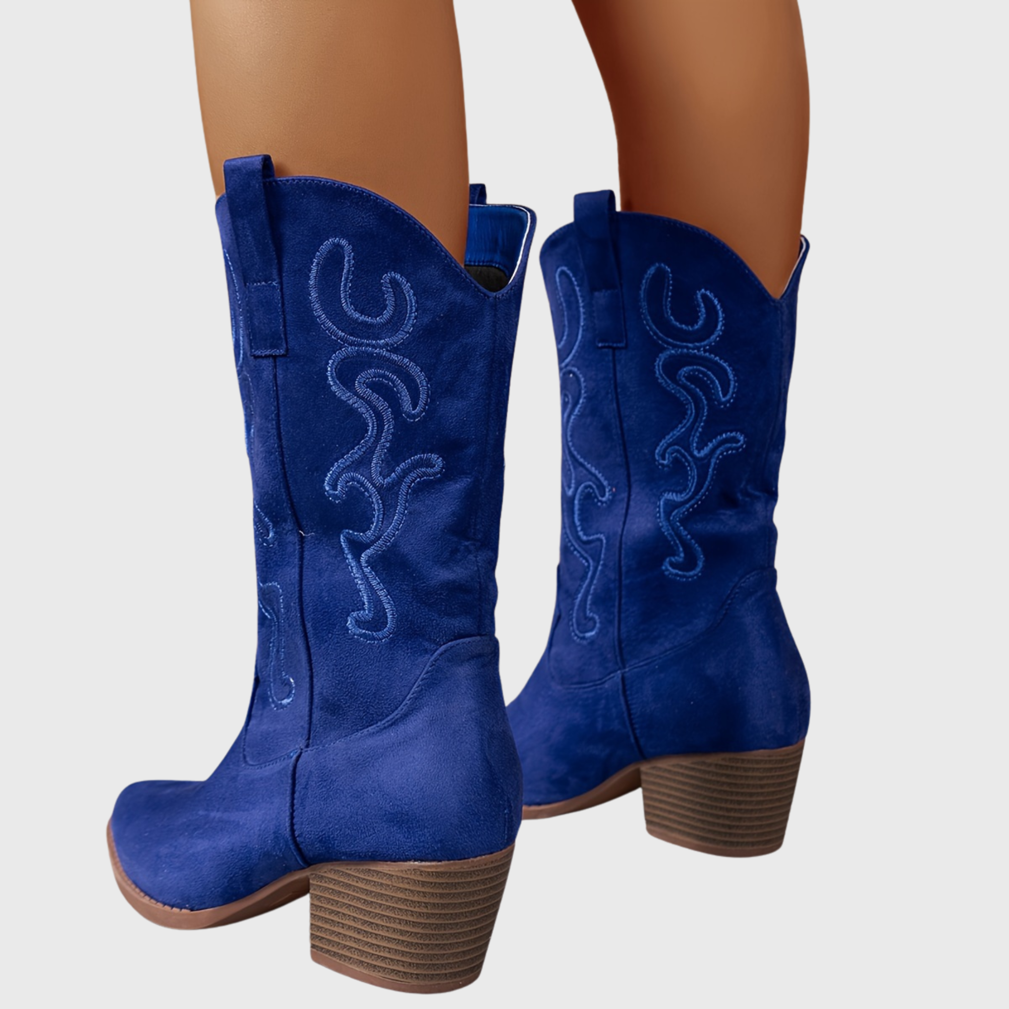 Freya Tonal Stitch Western Mid Calf Boots - view 4